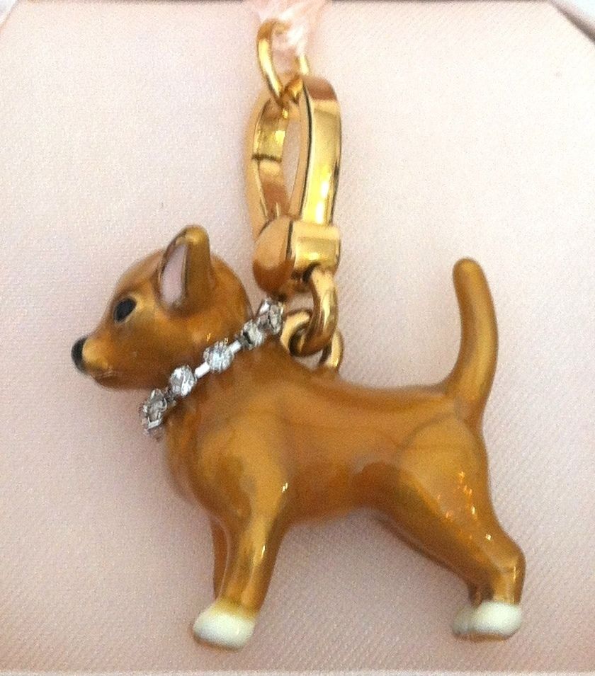 JUICY COUTURE CHARM CHIHUAHUA DOG RHINESTONE COLLAR BRACELET CHARM