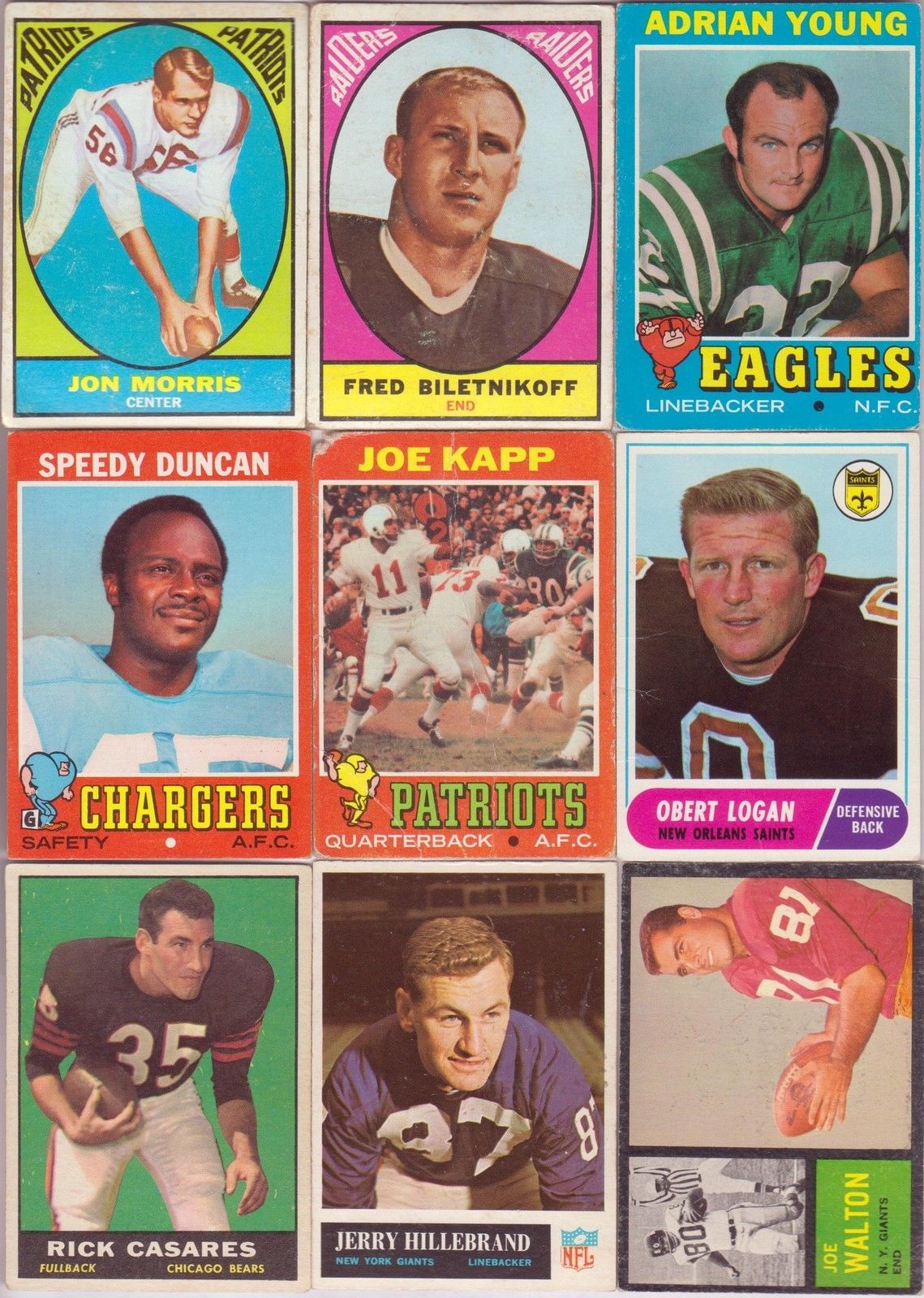 WHOLESALE FOOTBALL LOT 1958 70s TOPPS, PHILADELPHIA $1000s 1964 BOB