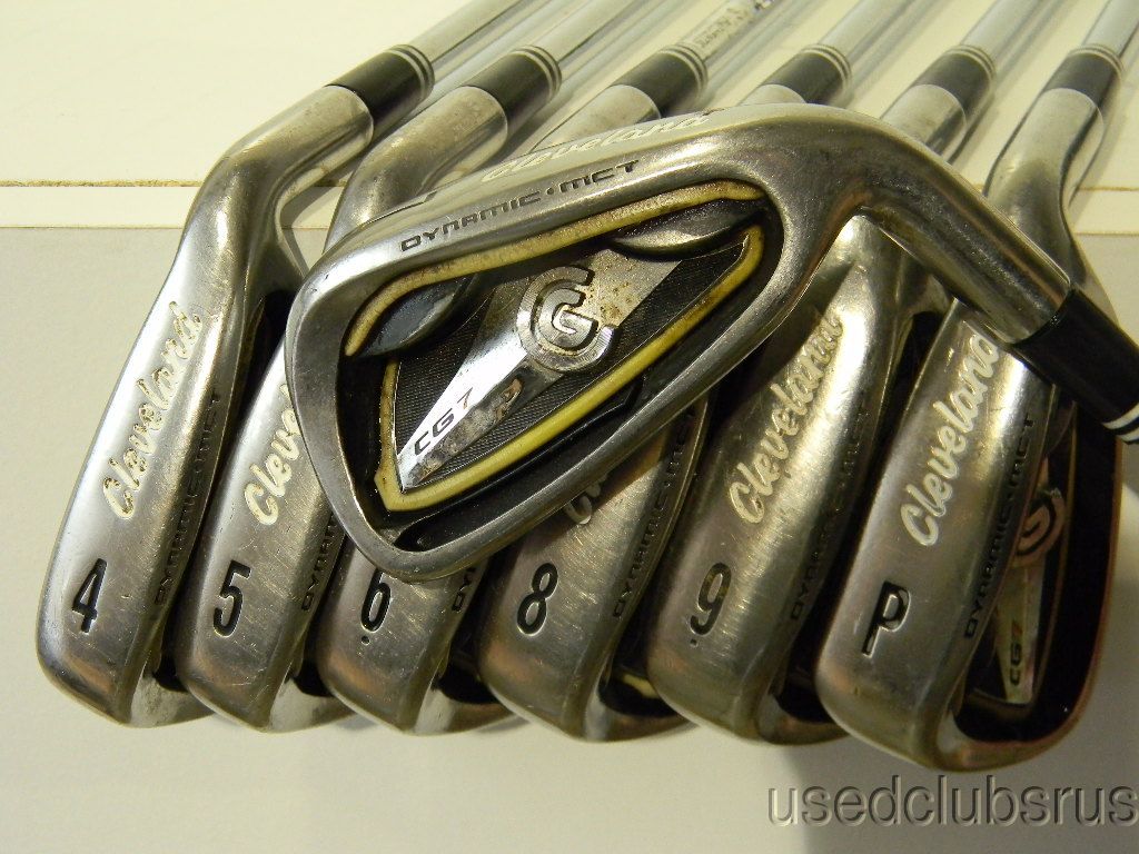 Cleveland Golf CG7 Chrome Irons 4 PW Flight Speed Steel Regular Flex