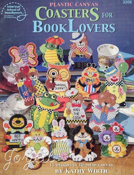 Coasters for Book Lovers PC Patterns RARE