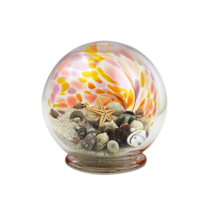 Glass Eye Studio Sea Globe Paperweight 824 Small Sunset New 2012