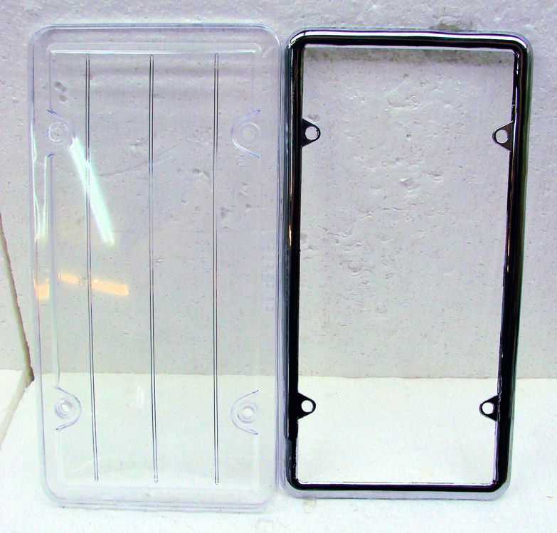  LICENSE PLATE FRAME W/ PLASTIC PROTECTIVE CLEAR SHIELD/BUG COVER*ZA