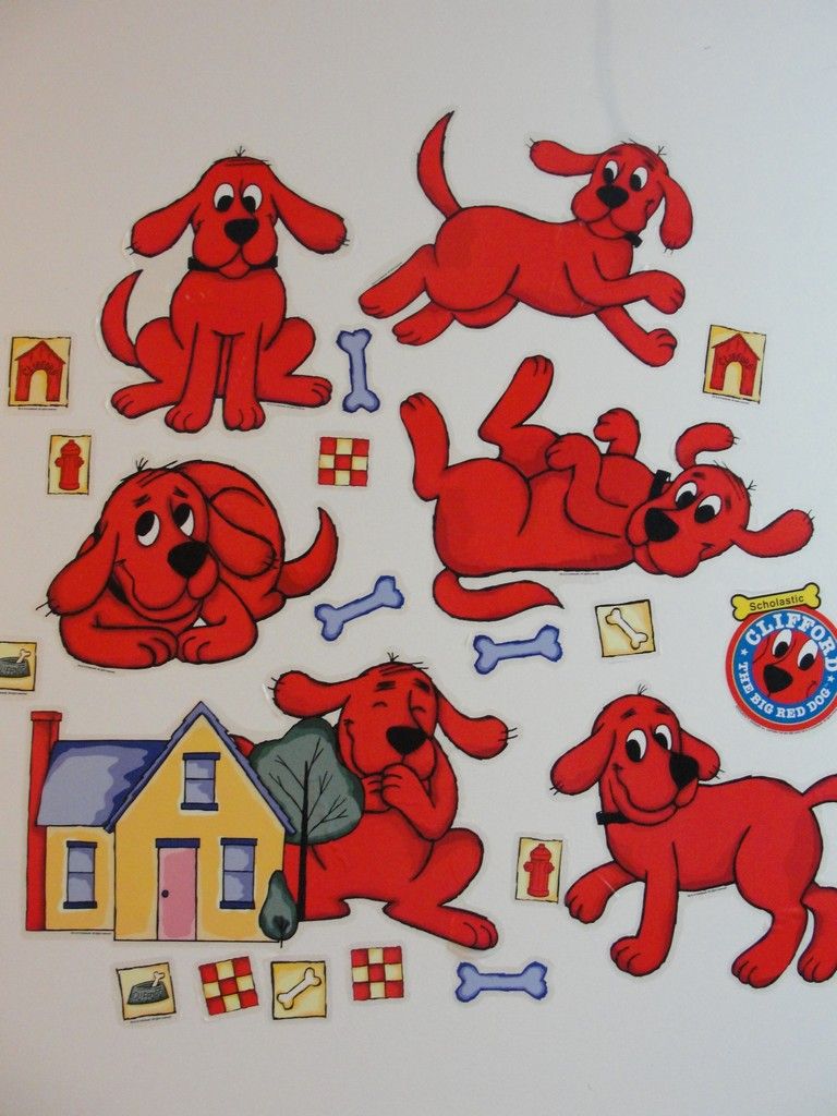 Clifford The Big Red Dog 25 Jumbo Wall Stick UPS