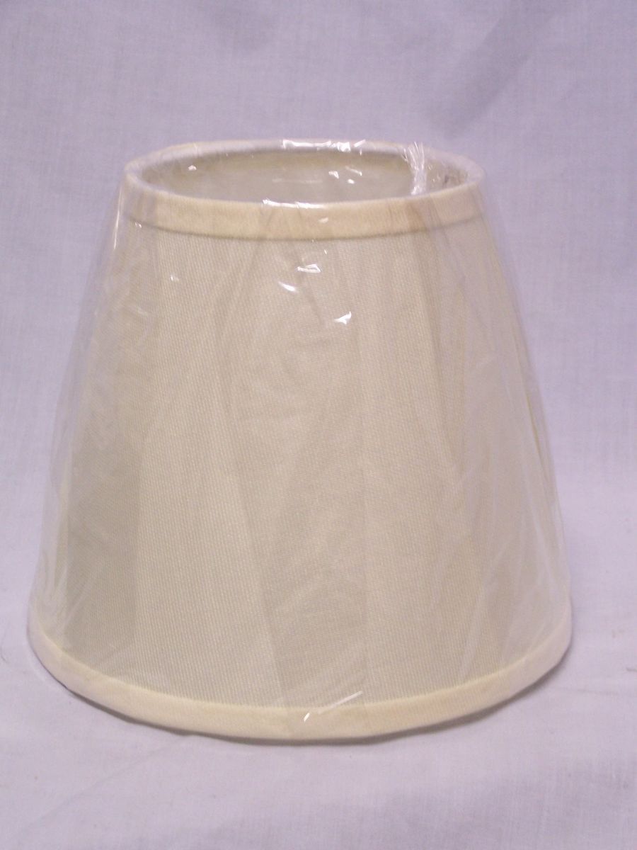 Lamp Shade Clip on Smooth No Pleats Natural Color 5 x 8 x 7 USA Made
