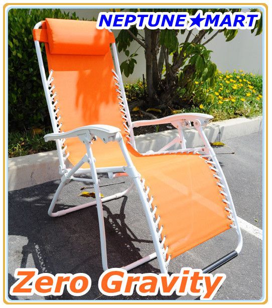 Zero Gravity Folding lounge Chair leisure recliner Orange
