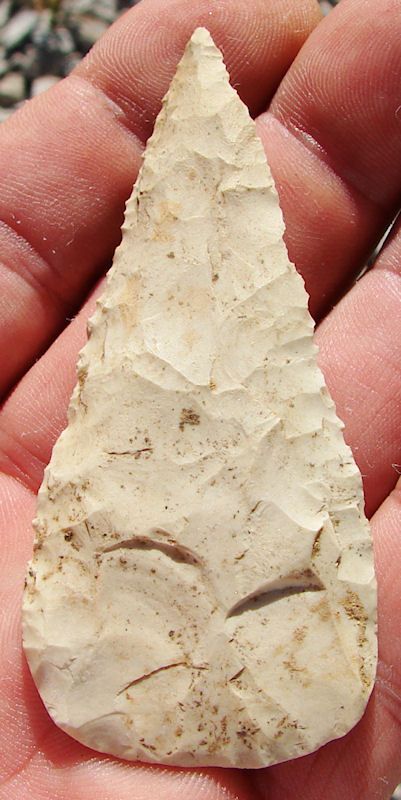 Arrowhead Hardin Co TN 3 1 4 Chert Cobbs Blade GW 35