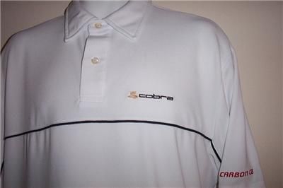 cobra carbon cb golf shirt mens large white