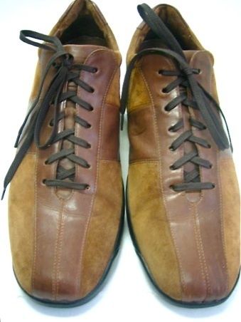 Cole Haan Tobacco Brown Suede & Leather Euro Sneakers Oxfords Nike Air
