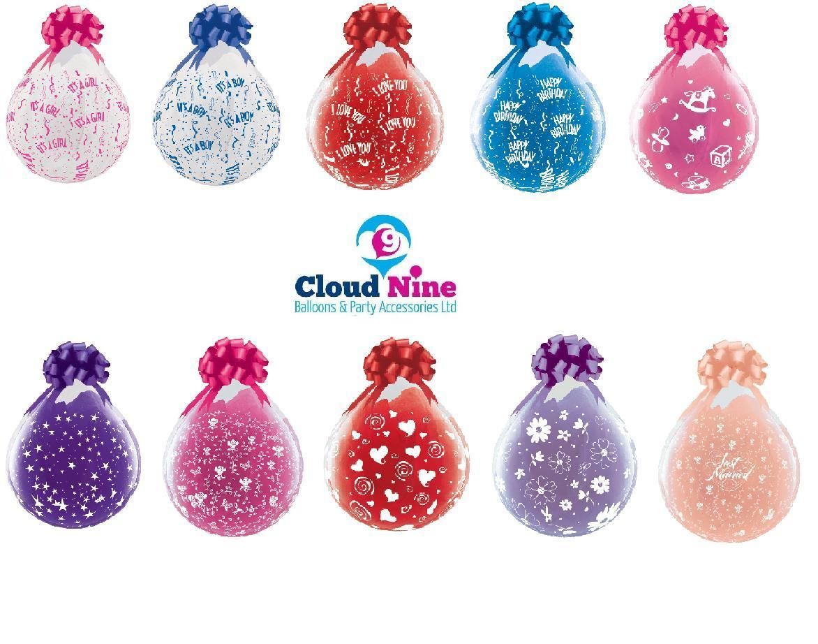 25 x 18" Diamond Clear Stuffing Balloons Super Stuffer Classy Wrap Keepsake 