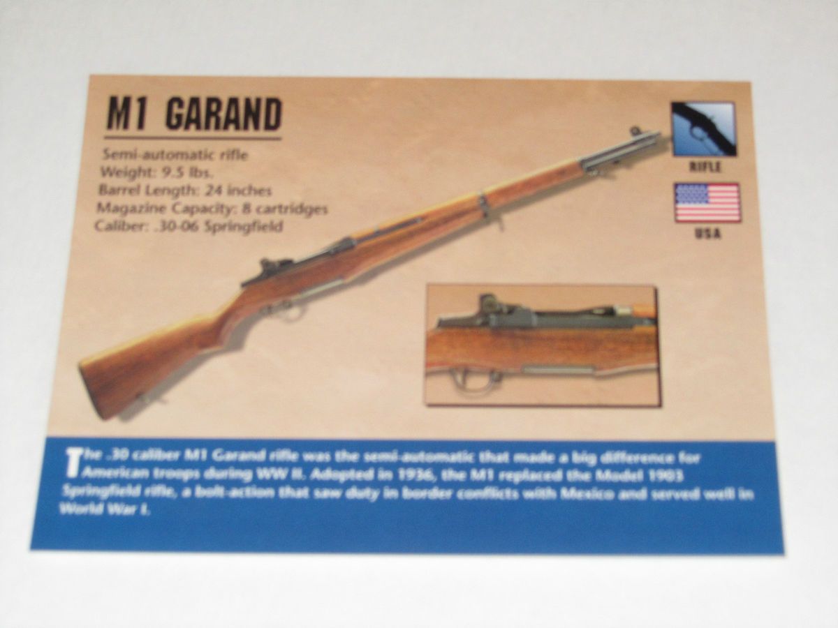  M1 Garand Collectible Firearms Card