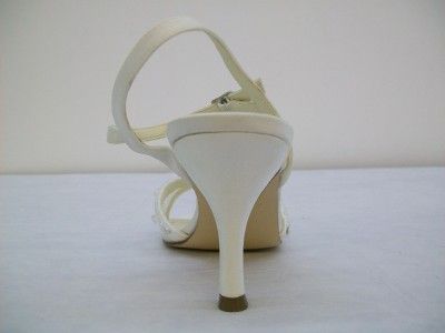 coloriffics women s tiffany ivory satin sandal 7m