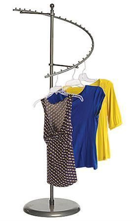  29 Ball Raw Steel Spiral Boutique Clothing Garment Display Rack