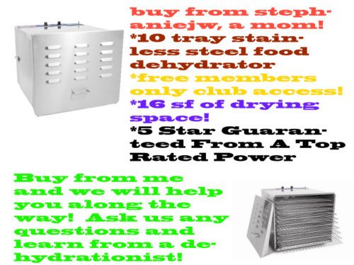 Stainless Steel Food Dehydrator 10 Trays D10 Commercial