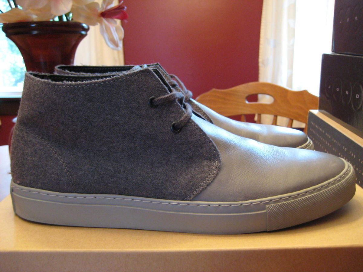   Man Chuckman Chukka Boot grey leather wool sz 9 5 42 common projects