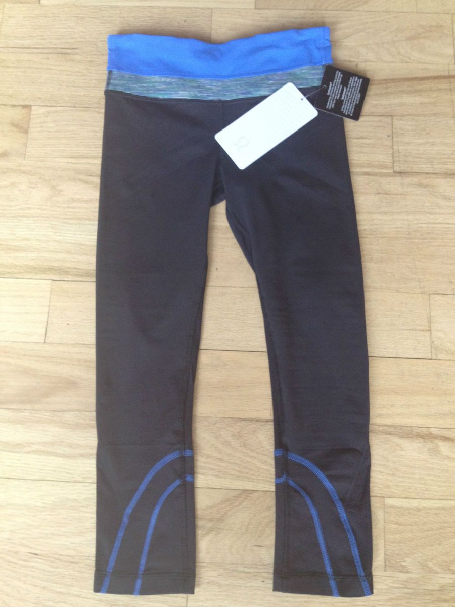 BNWT Lululemon Run Inspire Crop II Coal Blue DCO PRCL WECM 4