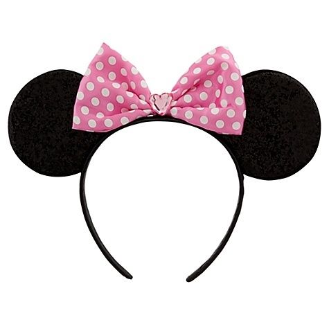 Disney Womens Girls Minnie Mouse Pink Headband Dress Up Costume