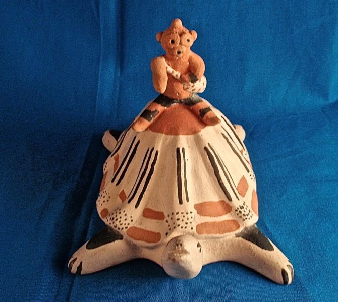 Tim Cordero Cochiti Hopi Pueblo Native American Indian Pottery Turtle