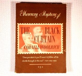  First Edition 1941 The Black Curtain Book by Cornell Woolrich