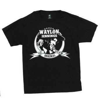 Waylon Jennings Original Outlaw Country Rock Band Adult T Shirt Tee