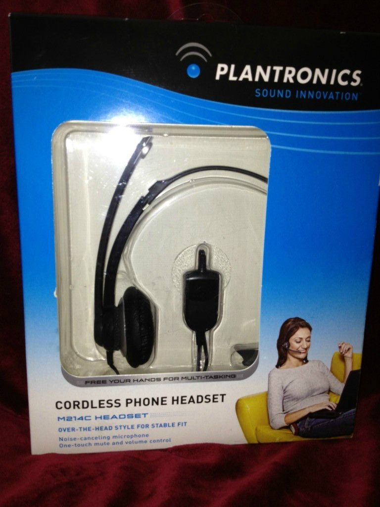 Plantronics M214C Over The Head Headset Cordless Phone