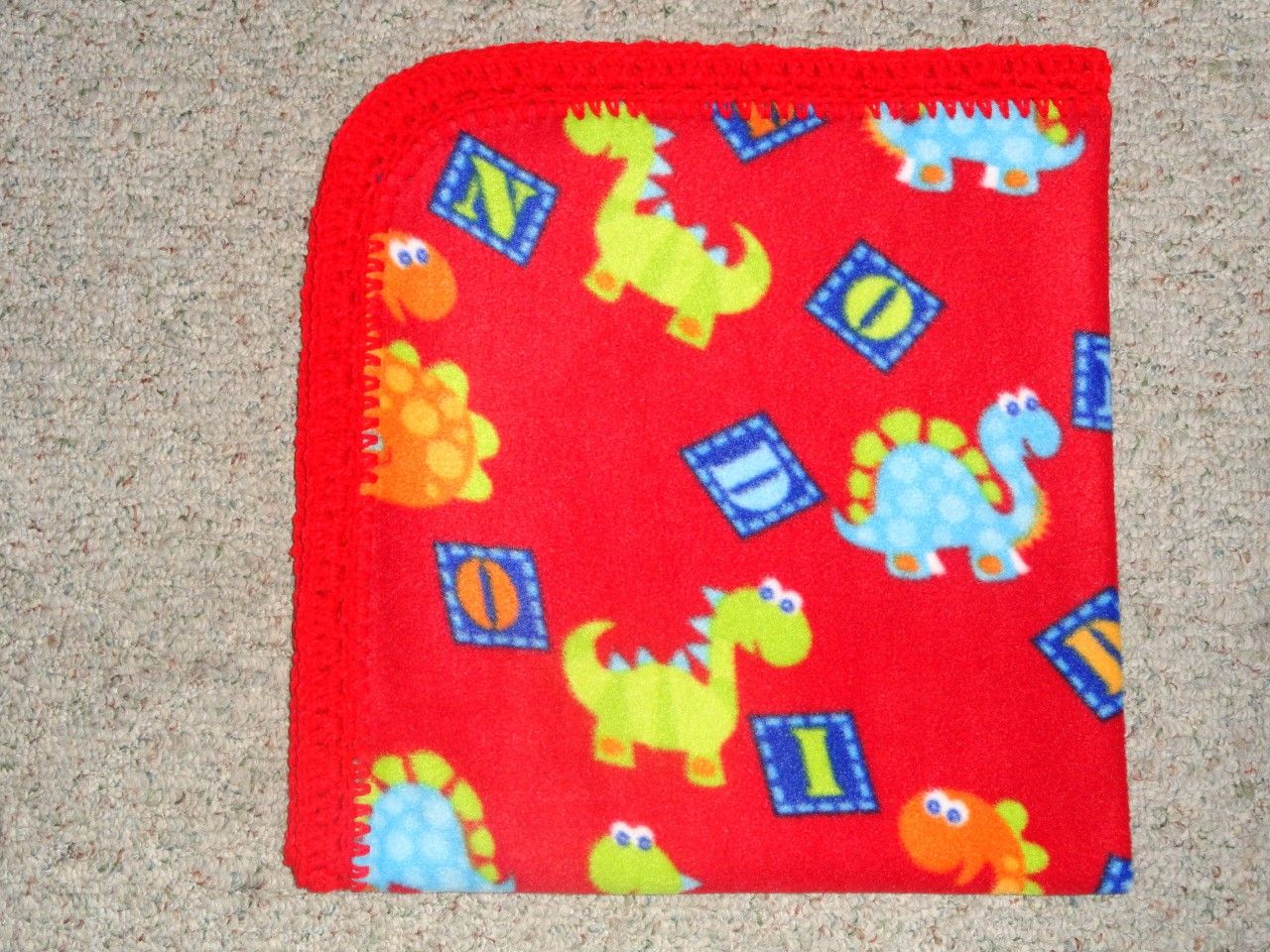  Cradle Receiving Blanket Dinosaurs and Blocks