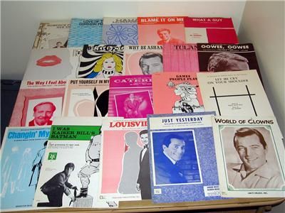 Great Lot of 100 60s vocalists Hits Stars Sheet Music