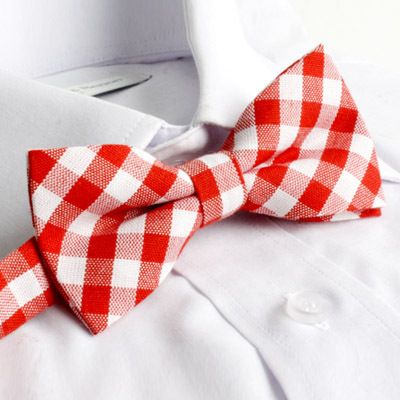   Bow Tie Luxury Cotton Checked BowTie Wedding Tie tuxido Children tie