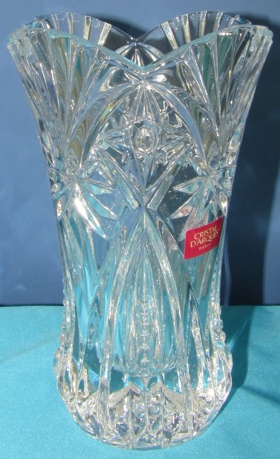 Cristal DArques Vase Vincennes Pattern 6 1 2 Tall