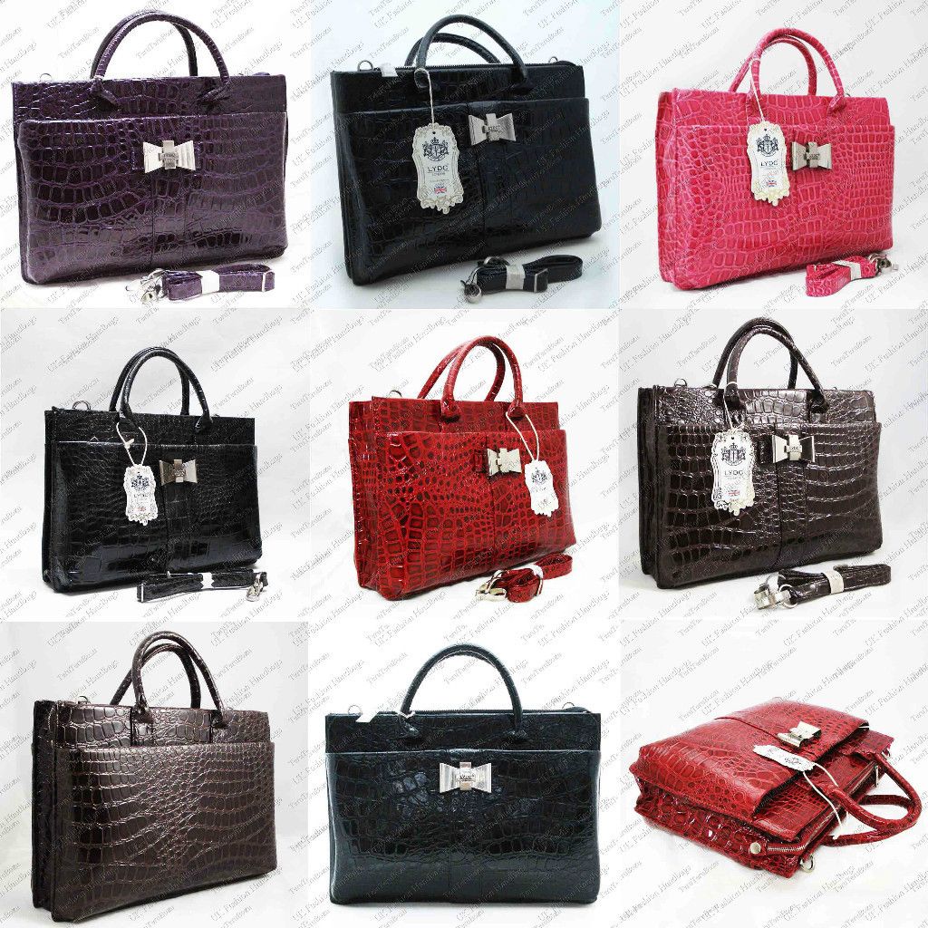 Lydc Ladies Croc Handbag Laptop Briefcase Bag