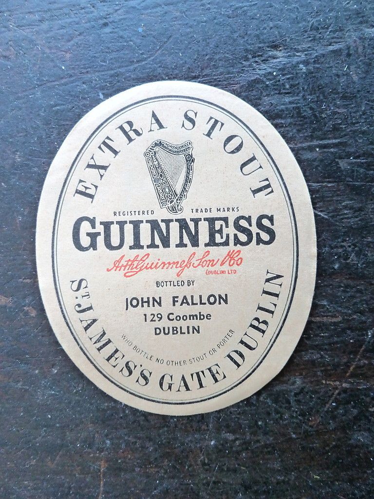 Irish Guinness Pub John Fallon 129 Coombe Dublin Label 1950s
