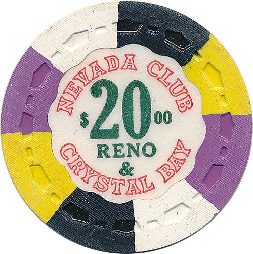  Club Casino Chip Reno Crystal Bay Nevada Scrown Mold 1959