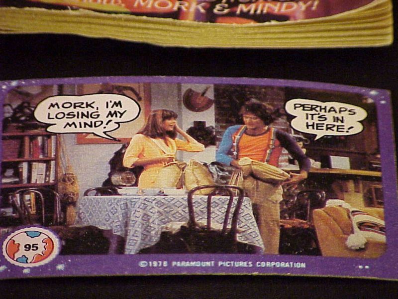 Vintgage Mork and Mindy Trading Cards and Puzzle Book