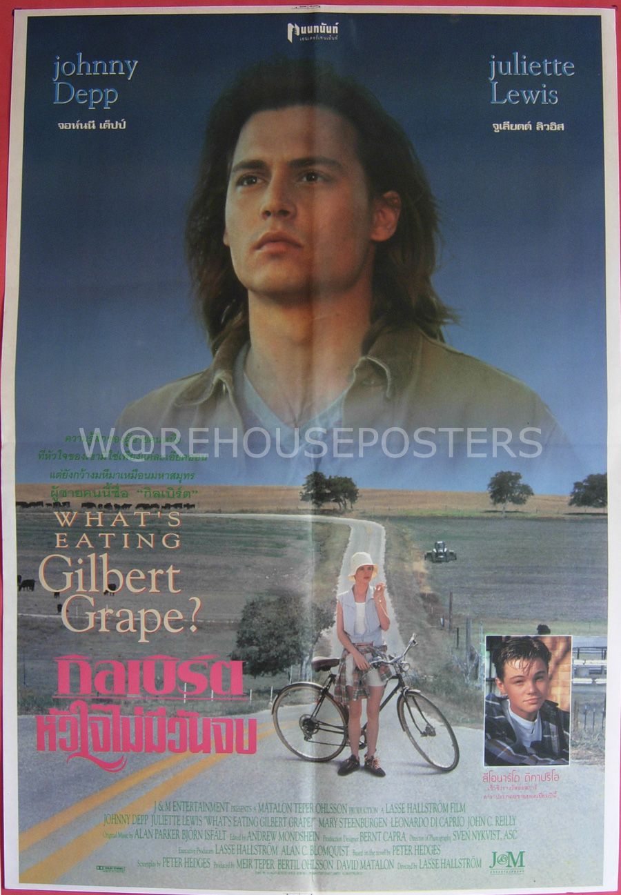 Whats Eating Vilbert Grape Thai Poster Johny Depp 1993