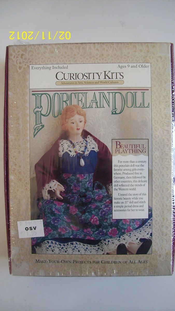 Curiosity Kits Porcelain Doll Making Kit Everything Included New