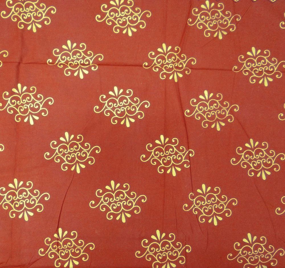 Queen Size Red Bedsheet Traditional Bedspread 3Pcs Set India