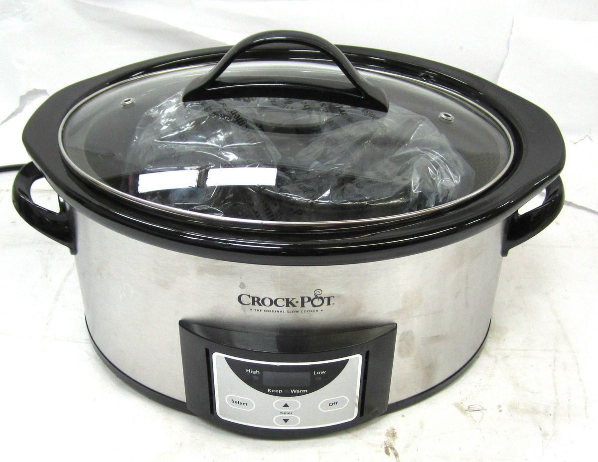 CROCK POT 6 Quart Programmable Oval Slow Cooker SCCPVC609S Little