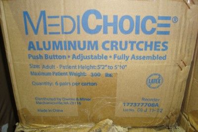 Medichoice Aluminum 52 510 Adult Crutches New