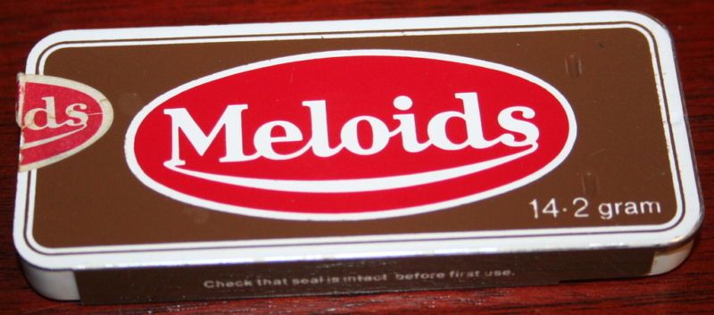 Empty Meloid Slide Tin 1991 Crookes Nottingham UK P4