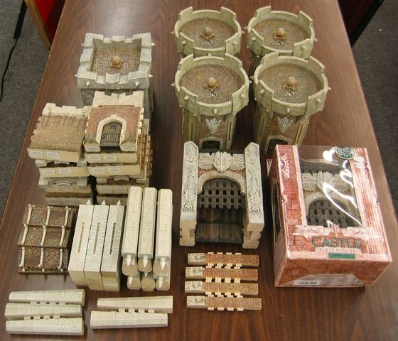 Mage Knight Complete Castle Lot B Tower Keep Gatehouse Wall Segments