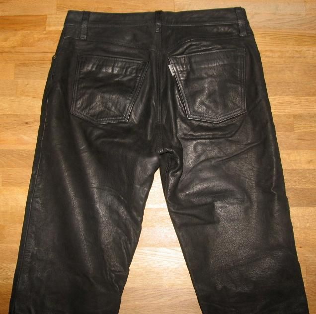 WOW ENJOY LEDERJEANS Lederhose in schwarz W32 L32