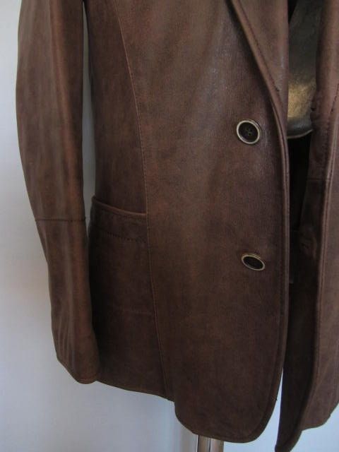 Mens Oliver Sweeney Brown Leather Jacket Medium EU48 £780 Coat Veste