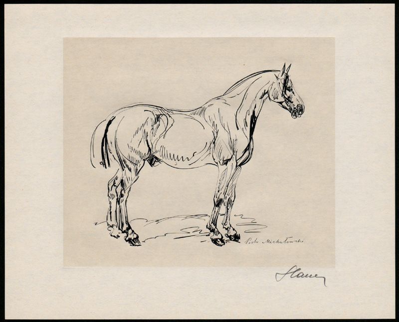 DENMARK 1977 Horse Engraving by Czeslaw Slania