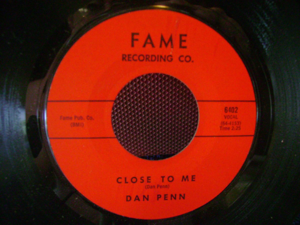 Orig Pressing Mint Northern Soul 45 Dan Penn Close to Me Let Them Talk