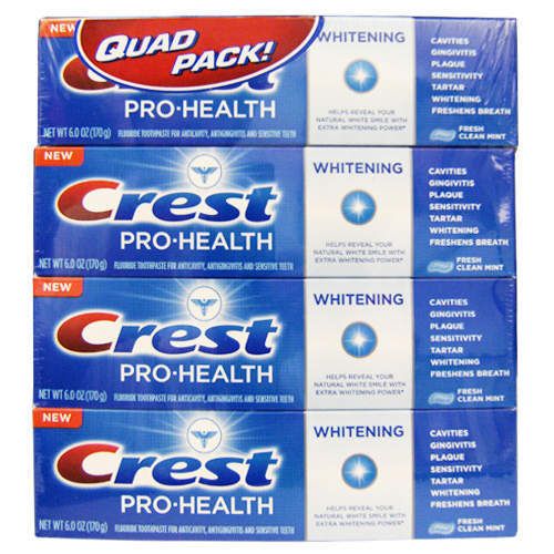 Crest Pro Health Whitening Mint Toothpaste 4 6 oz Tubes