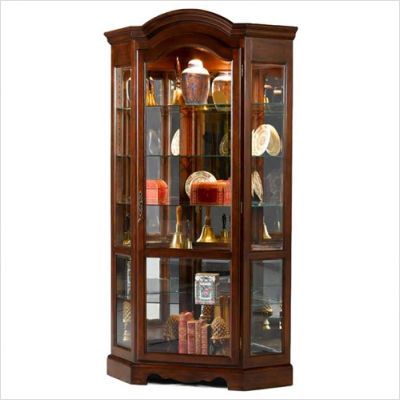 Jasper Cabinet Brighton Corner Curio Cabinet Antiquity P609 00