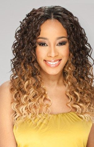  4pcs by FreeTress Equal Double Synthetic Weave Long Curly Style