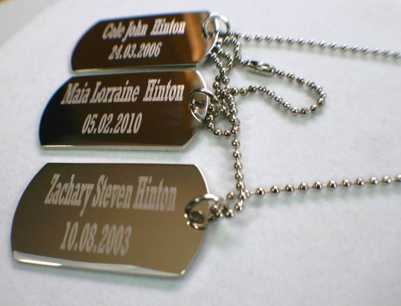 Personalized Dog Tags Military Style Custom Necklace