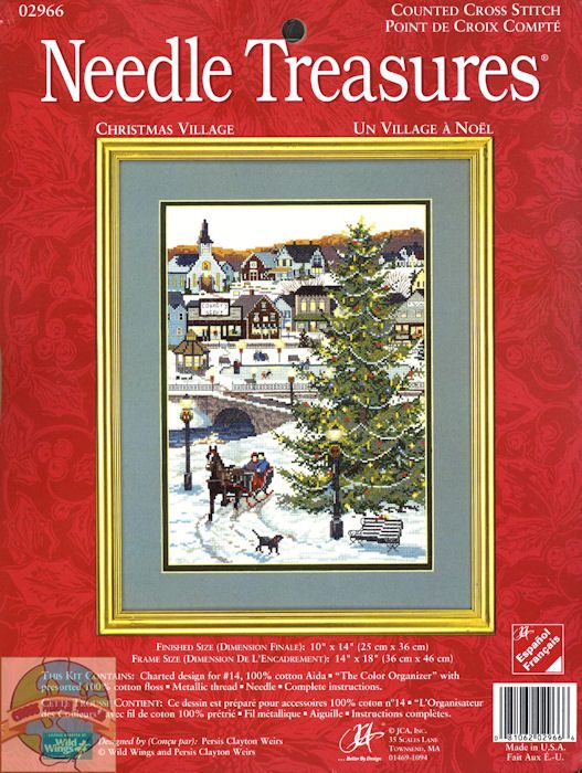 Cross Stitch Kit Winter Victorian Christmas Village