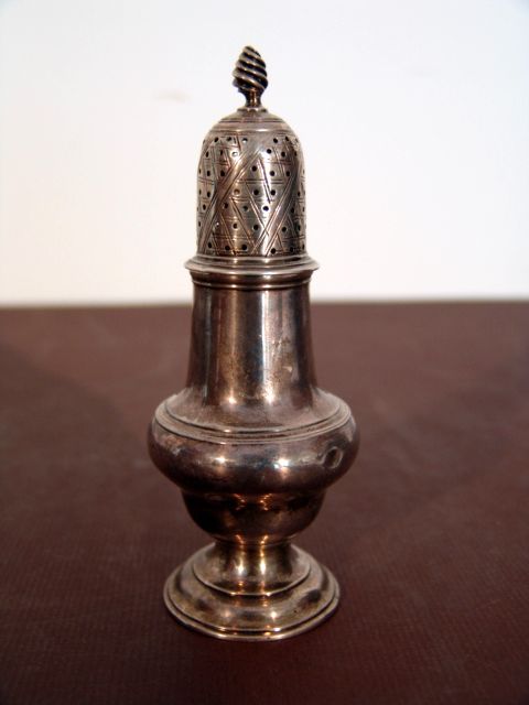 Antique Silver Sugar Salt Shaker 1765 by Daniell Mince