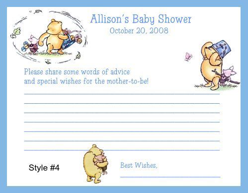  Classic Pooh Baby Shower Game Package 1